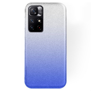 Silikónový kryt na Xiaomi Redmi Note 11s 5G  - Glitter strieborno modré