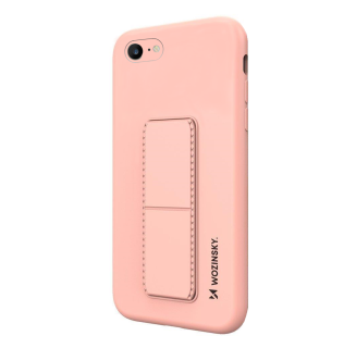 Silikonový kryt pre Apple iPhone 7 / 8 / SE2 - Kickstand ružový