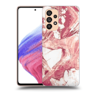 Silikónový kryt na Samsung Galaxy A53 5G - Marble ružový