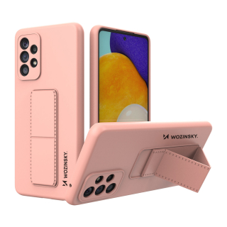 Silikónový kryt na Samsung Galaxy A53 5G - Kickstand ružový