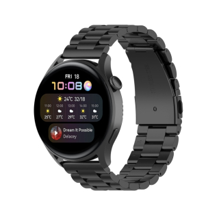 Kovový Remienok pre Huawei Watch 3 / 3 Pro - čierny