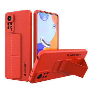 Tvrdený kryt na Xiaomi Redmi Note 11 Pro / Note 11 Pro 5G - Kickstand červený