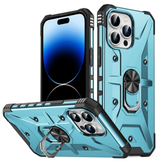Tvrdený kryt pre Apple iPhone 14 Pro - Ring Armor modrý