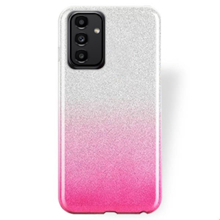 Silikónový kryt pre Samsung Galaxy A04s - Glitter strieborno ružový