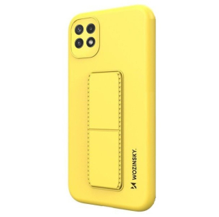Tvrdený kryt na Samsung Galaxy A22 5G - KickStand žltý