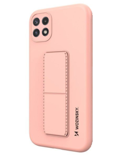 Tvrdený kryt na Samsung Galaxy A22 5G - KickStand ružový