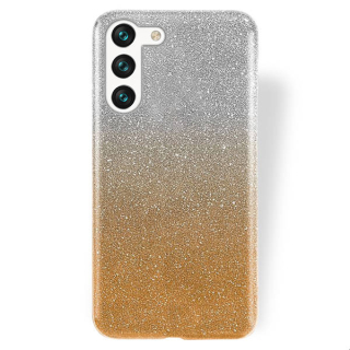 Silikónový kryt pre Samsung Galaxy S23 5G - Glitter zlato strieborný