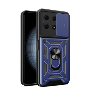 Tvrdený kryt pre Honor X8a - RING ARMOR modrý