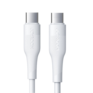 Joyroom S-02530M3 odolný TPU kabel USB-C / USB-C 3A 60 W 0,25m white