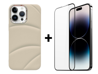 SKLO + PUZDRO 2v1 pre iPhone 15 Pro Max - JACKET biele