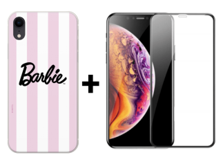 9D SKLO + KRYT 2v1 pre Apple iPhone XR - Barbie 009