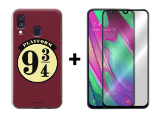 9D SKLO + PUZDRO 2v1 pre Samsung Galaxy A40 - Harry Potter 037
