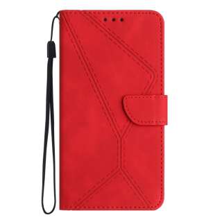 Knižkové puzdro pre Xiaomi Redmi Note 12 - Knižkové STITCHING červené