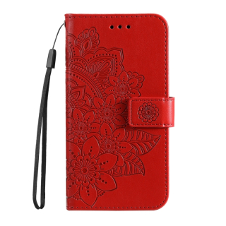 Knižkové puzdro pre Xiaomi Redmi Note 12S - Knižkové FLOWERS červené