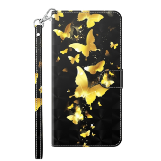 Knižkové puzdro pre Xiaomi Redmi Note 12 5G - Knižkové ART Butterfly Gold