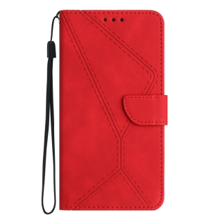 Knižkové puzdro pre Samsung Galaxy S21 - STITCHING červené