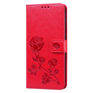 Knižkové puzdro pre Samsung Galaxy A21s - ROSE červené