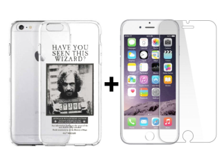 SKLO + PUZDRO 2v1 pre Apple iPhone 6 Plus, 6S Plus - priesvitné Harry Potter 031