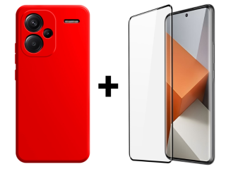 SKLO + KRYT 2v1 pre Xiaomi Redmi Note 13 Pro+ 5G - MATT červený