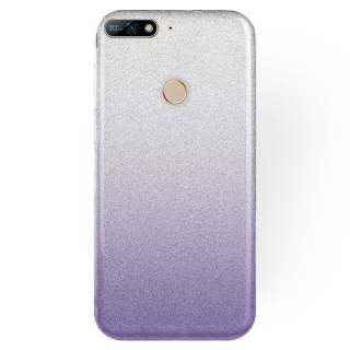 Silikonový kryt (obal) pre Huawei Y7 / Y7 Prime (2018) Glitter fialový