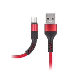 Kábel Maxlife MXUC-01 Micro USB Fast Charge 2A červený