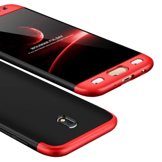 360° Ochranný obal na Samsung Galaxy J3 2017 červeno čierne