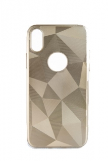 Silikonový kryt na Apple iPhone XR Geometric zlaté