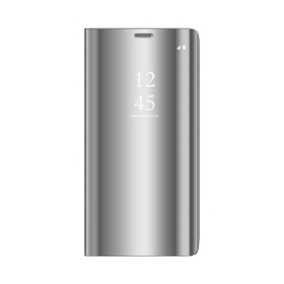 Knižkové púzdro Clear View na Samsung Galaxy A71 strieborné
