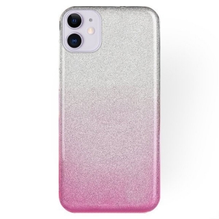 Puzdro na Apple iPhone 11 Glitter ružovo strieborné