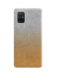 Silikonové púzdro na Samsung Galaxy A71 Glitter zlato strieborné