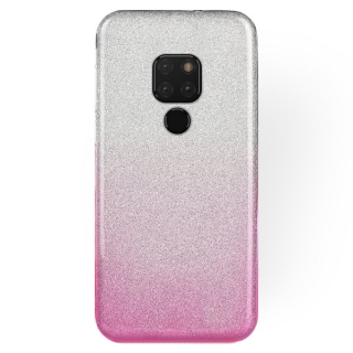 Silikonový kryt pre Huawei Mate 20 Glitter ružovo strieborné