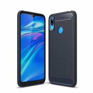 Silikonový kryt pre Huawei Y6 2019 carbon modré