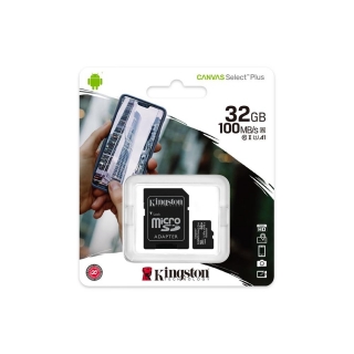 Pamäťová karta Kingston microSDHC 32 GB, UHS-I, trieda 10 s adaptérom