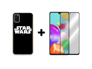9D SKLO + PÚZDRO 2v1 pre Samsung Galaxy A41 Star Wars