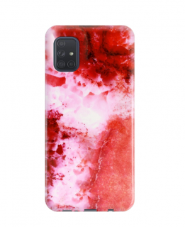 Silikonové púzdro na Samsung Galaxy A41 marble červené