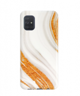 Silikonové púzdro na Samsung Galaxy A41 marble bielo zlaté
