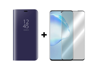 9D SKLO + PÚZDRO 2v1 pre Samsung Galaxy S20 Ultra - Clear view modré
