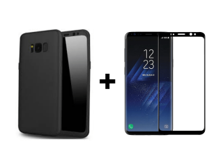 9D SKLO + PÚZDRO 2v1 pre Samsung Galaxy S8 plus čierne