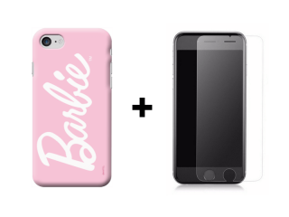 SKLO + PÚZDRO 2v1 pre iPhone 7, 8, SE 2 Barbie ružové