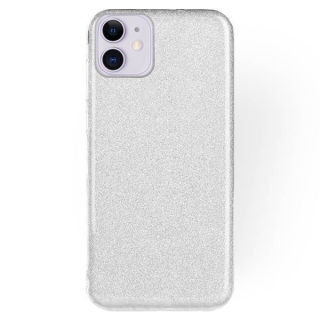 Silikonové púzdro na Apple iPhone 12 mini glitter strieborné