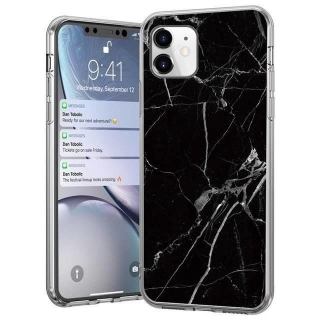Silikonové púzdro na Apple iPhone 12 mini marble čierne