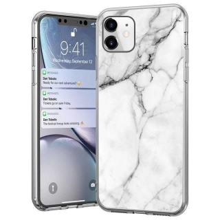 Silikonové púzdro na Apple iPhone 12 mini marble biele