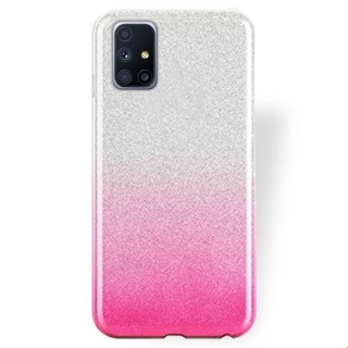 Silikonové púzdro na Samsung Galaxy M51 Glitter ružovo strieborné