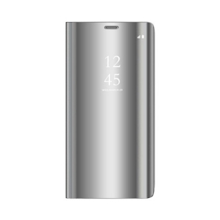 Knižkové púzdro Clear View pre Lenovo Motorola G9 Play / G9 / E7 Plus strieborné