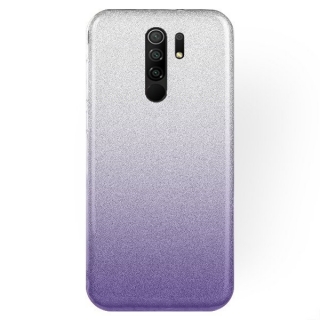 Púzdro pre Xiaomi Redmi 9 glitter fialovo strieborné