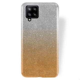 Silikonové púzdro na Samsung Galaxy A42 5G Glitter strieborno zlaté