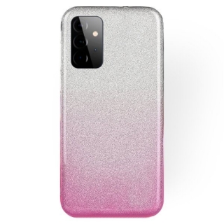 Silikonové púzdro na Samsung Galaxy A72 5G Glitter ružovo strieborné