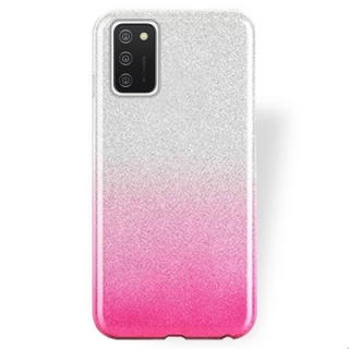 Silikonové púzdro na Samsung Galaxy A02s Glitter ružovo strieborné