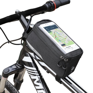 Predná odkladacia taška na telefón Wozinsky na bicykel, 6,5 palca 1L