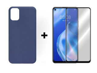 9D SKLO + PÚZDRO 2v1 pre Xiaomi Mi 11 Lite 4G / 5G modré